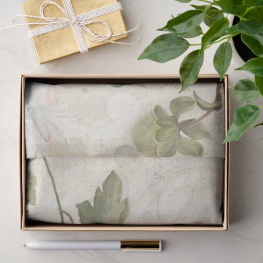 Papier Mousseline Elégant Peony Flower Ephemera Decoupage (Cadeau)