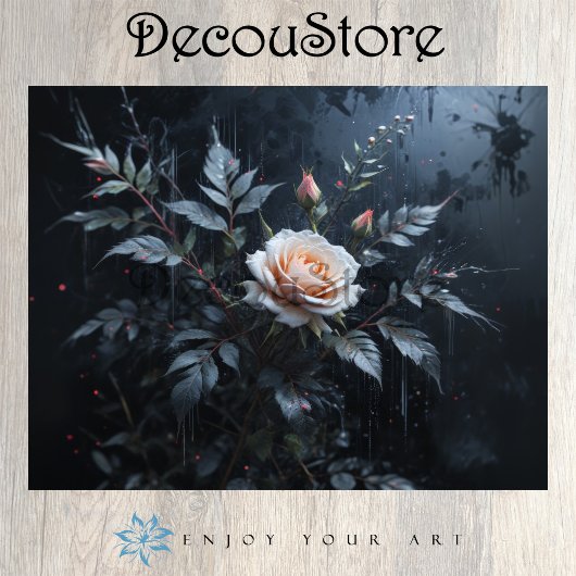 Papier Mousseline Elegant Pink Rose Decoupage