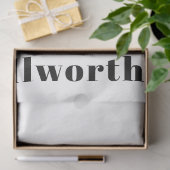 Papier Mousseline Élégant Retro Moderne Lettrage | Noir modifiable (Cadeau)