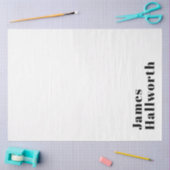 Papier Mousseline Élégant Retro Moderne Lettrage | Noir modifiable (Artisanat)