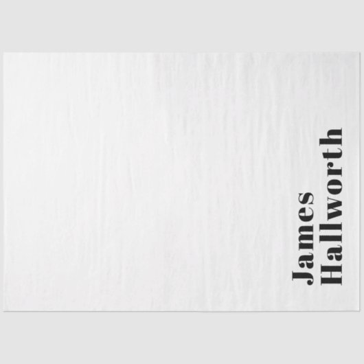 Papier Mousseline Élégant Retro Moderne Lettrage | Noir modifiable (Recto)