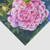 Papier Mousseline Elégant rose blanc classique aquarelle floral (Détail)