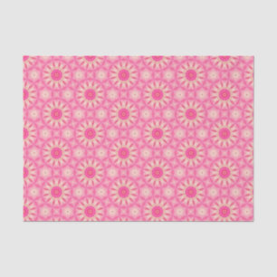 Papier Mousseline Elégant rose chaud Motif géométrique Girly Chic