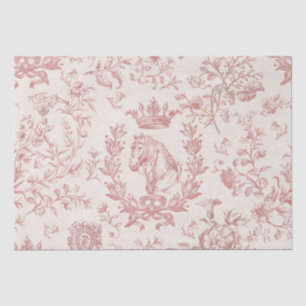 Papier Mousseline Elégant Rose chic beige Equestrio Toile Florale