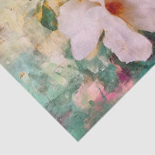 Papier Mousseline Élégant rose et or floral (Détail)