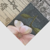 Papier Mousseline Elégant rose Floral Abstrait Art Collage Découpage (Détail)