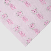 Papier Mousseline Elégant rose floral Ballerina Chaussures Filles An (Détail)