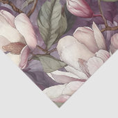 Papier Mousseline Élégant rose floral de Magnolia sur violet (Détail)