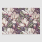 Papier Mousseline Élégant rose floral de Magnolia sur violet (Recto)