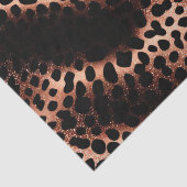 Papier Mousseline Élégant Rose Glam Or Blush Pink Leopard Étincelle (Détail)