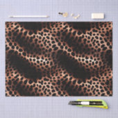 Papier Mousseline Élégant Rose Glam Or Blush Pink Leopard Étincelle (Artisanat)