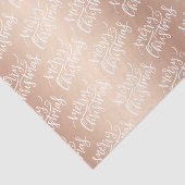 Papier Mousseline Élégant Rose Gold Joyeux Noël (Détail)
