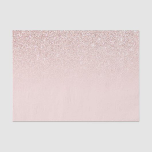 Papier Mousseline Elégant Rose Gold Pink Parties scintillant Ombre (Recto)