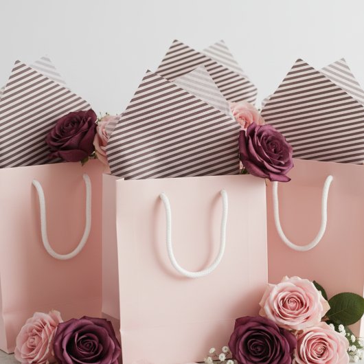 Papier Mousseline Élégant rose pâle rose foncé Halloween rayé