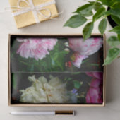 Papier Mousseline Elégant rose peony blanc floral jardin photo (Cadeau)