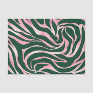 Papier Mousseline Elégant Rose vert Parties scintillant or Zebra