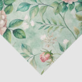 Papier Mousseline Élégant rose Vintage inspiré fleurs (Détail)