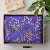 Papier Mousseline Élégant Royal Blue Gold Parties scintillant papier (Cadeau)