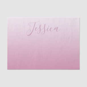 Papier Mousseline Élégant script et rose modifiable (n'importe quell