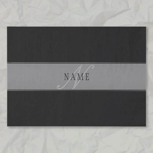 Papier Mousseline Élégant script modifiable Nom commercial/autre tex