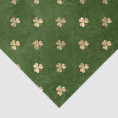 Papier Mousseline Élégant Shamrock d'or vert (Détail)