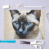 Papier Mousseline Elegant Siamese Cat (Artisanat)