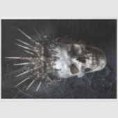 Papier Mousseline Élégant Skeleton gothique Découpage crâne (Recto)