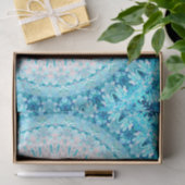 Papier Mousseline Elégant Sky Blue Crystal Mandala      (Cadeau)