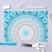 Papier Mousseline Elégant Sky Blue Crystal Mandala      (Artisanat)