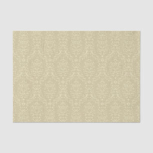 Papier Mousseline Élégant style Embossé Gold Damask