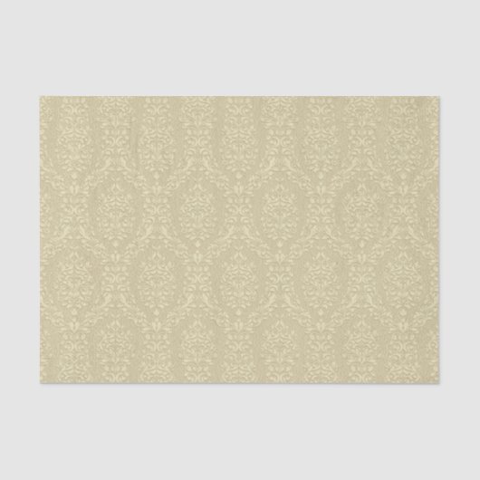 Papier Mousseline Élégant style Embossé Gold Damask (Recto)