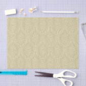 Papier Mousseline Élégant style Embossé Gold Damask (Artisanat)
