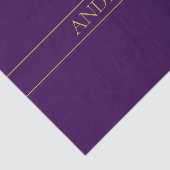 Papier Mousseline Élégant texte personnalisable | Gold & Deep Purple (Détail)