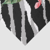 Papier Mousseline Élégant tigre d'argent floral (Détail)