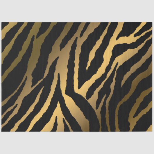 Papier Mousseline Élégant tigre d'or (Recto)