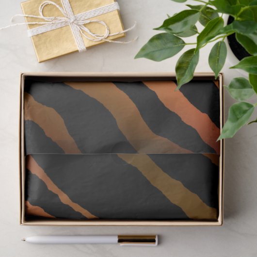 Papier Mousseline Élégant tigre d'or (Cadeau)