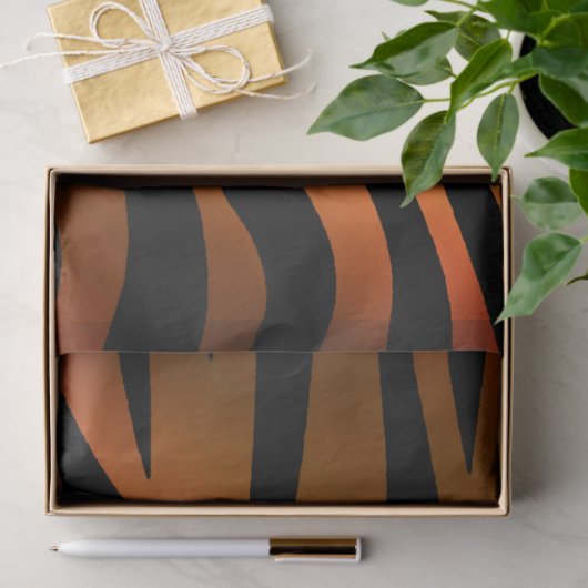 Papier Mousseline Élégant tigre d'or (Cadeau)