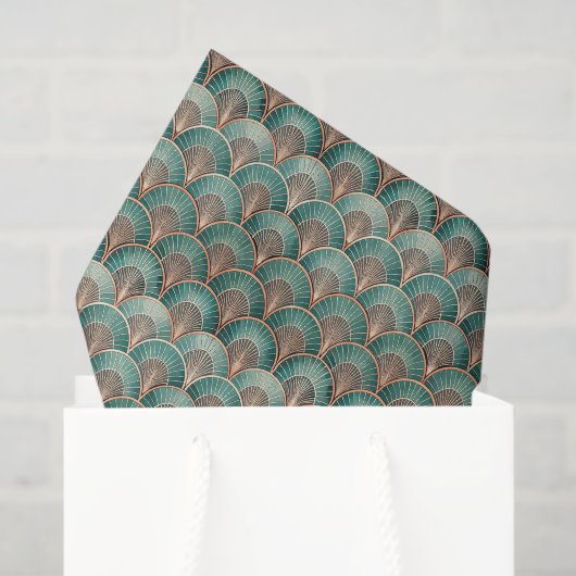 Papier Mousseline Elegant tiled Art Deco pattern  (Sac cadeau)