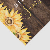 Papier Mousseline Elégant Tournesol et Grotte Bois Anniversaire (Détail)