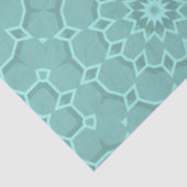 Papier Mousseline Elégant Turquoise Mosaïque Motif géométrique (Détail)