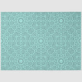 Papier Mousseline Elégant Turquoise Mosaïque Motif géométrique (Recto)