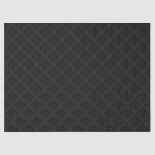 Papier Mousseline Elégant Victorian Damask Black (Recto)