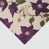 Papier Mousseline Élégant vin Clematis (Détail)