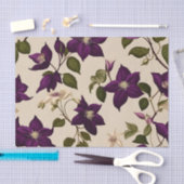 Papier Mousseline Élégant vin Clematis (Artisanat)