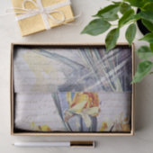 Papier Mousseline Élégant Vintage Daffodils Fleurs (Cadeau)