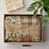 Papier Mousseline Élégant Vintage Fall Love Citrouille (Cadeau)