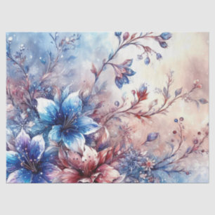 Papier Mousseline Elégant Vintage Rustique Inspiré Floral Découpage