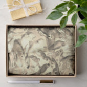 Papier Mousseline Elégant Vintage Tropical Birds Parrots Découpage (Cadeau)