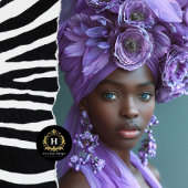 Papier Mousseline Élégant violet Floral Africain-Américain Découpage