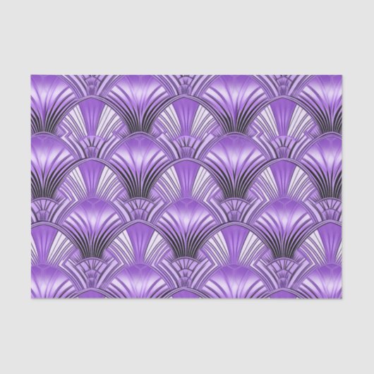 Papier Mousseline Elégant violet noir art déco (Recto)